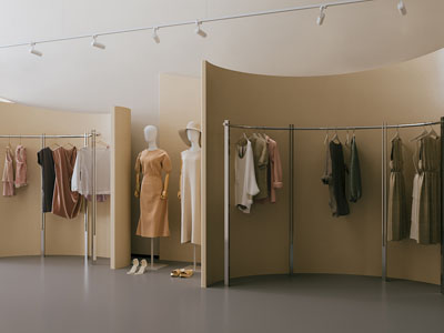 侘寂风服装店 女装店 女装店模特 服装店衣架