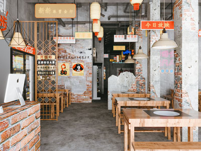 工业风烧烤店