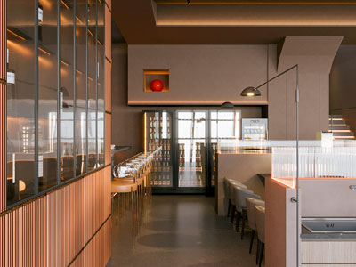 现代饭店餐馆就餐区
