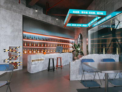 工业风火锅店