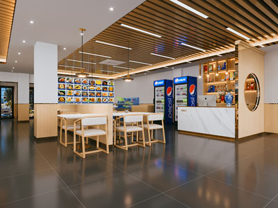 新中式饭店餐馆 餐饮空间