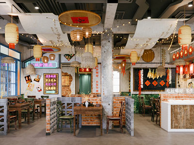 工业风火锅店
