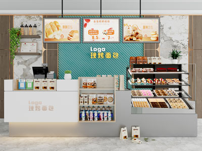 现代甜品面包店