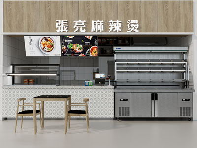 现代其他餐饮空间 麻辣烫店面档口