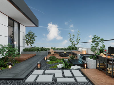 现代屋顶花园