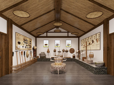 新中式民风民俗农具展厅展览