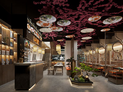 中式中餐厅就餐区