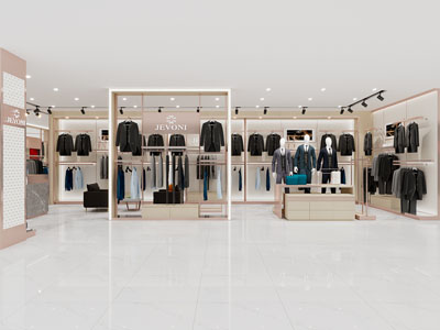 现代服装店 男装店 衣服 展台 模特