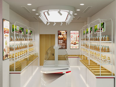 现代炒货店 干果柜 零食货架