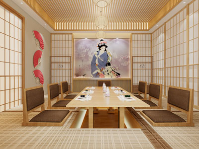 日式饭店餐馆榻榻米包厢 包间