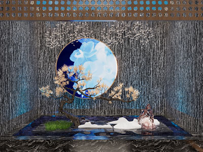 新中式水景植物