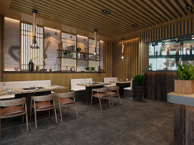 北欧饭店餐馆就餐区