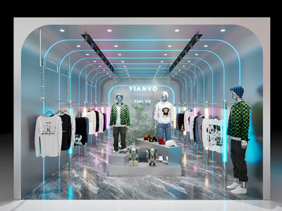 现代男装服装店