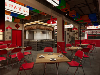现代复古怀旧饭店餐馆