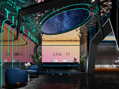 工业风loftKTV大堂前台接待