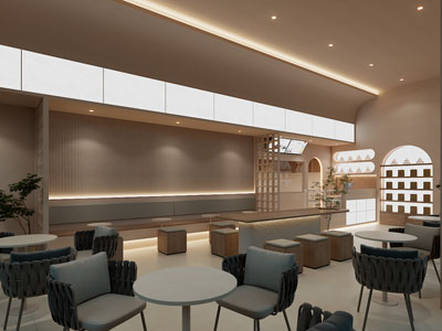 现代奶茶咖啡店