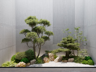 植物景观景观小品模型