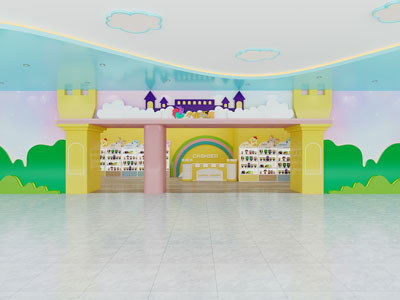 现代玩具礼品店卡通门头