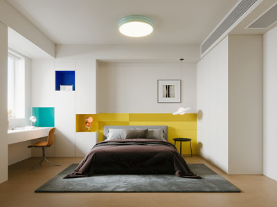 极简奶油风家居卧室 多巴胺 小孩房 飘窗 成品家具