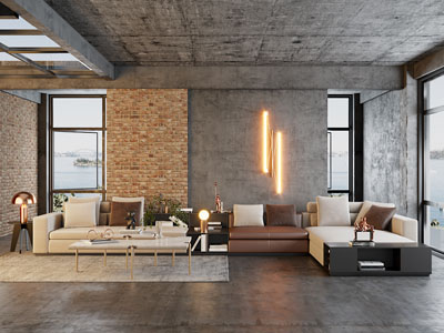 工业风LOFT客厅