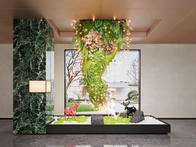 室内造景 植物堆 悬挂植物