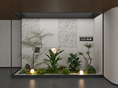 现代室内景观 景观造景 庭院景观 景观树 绿植景观 背