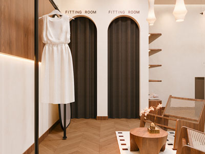 复古侘寂风服装店 复古女装店