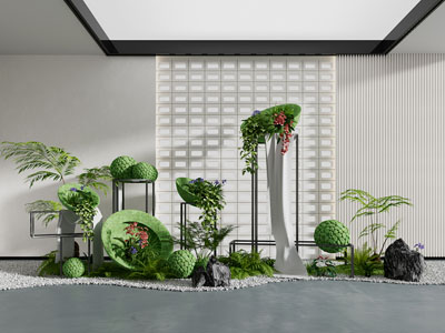 室内造景 植物堆 造植物