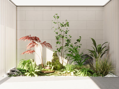 现代其他景观小品 景观造景 景观小品 植物堆