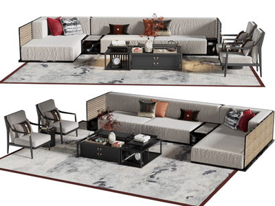 新中式沙发组合