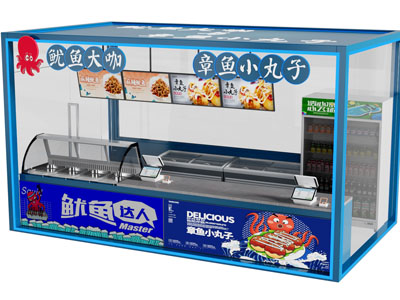 章鱼小丸子铁板鱿鱼小吃店门头