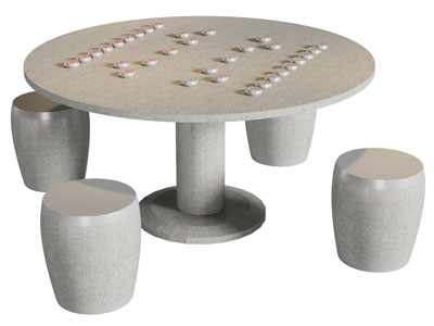 现代户外象棋石桌