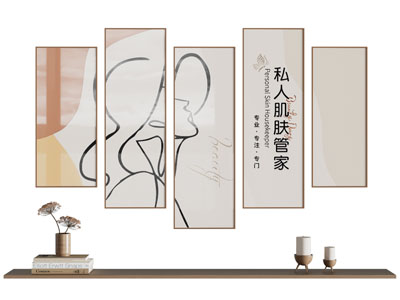 现代美容院装饰挂画