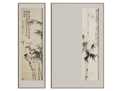 新中式装饰画 水墨竹