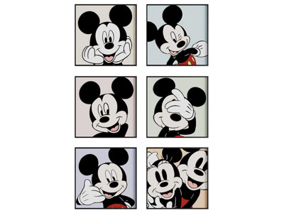 装饰画 卡通画 米老鼠组合画