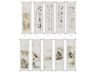 中式卷轴挂画