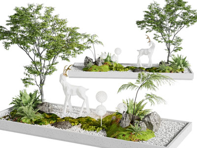 植物造景 庭院小品 植物堆 微地形
