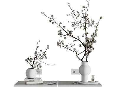 现代花瓶 花艺 桂花 插花