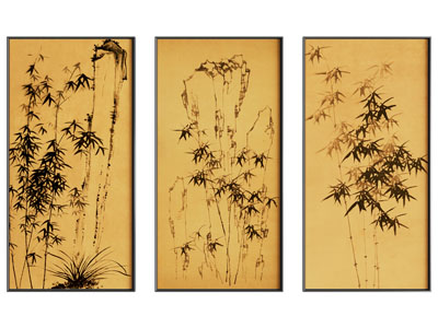 新中式竹叶画 装饰挂画