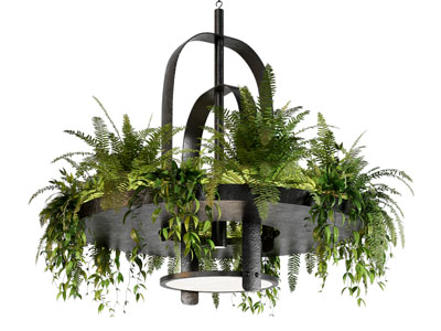 现代绿植吊灯