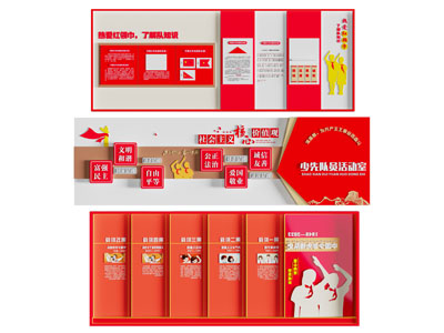 现代党建知识文化墙