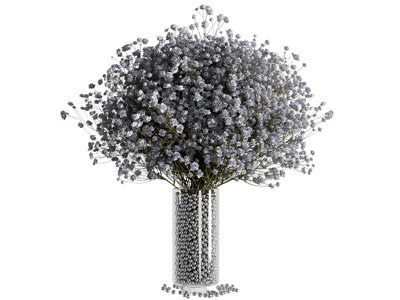 现代玻璃花瓶花卉