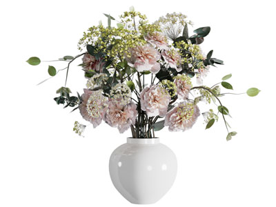 现代花瓶花卉