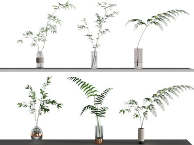 现代花瓶花卉