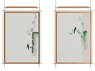 新中式水墨画 花鸟画 装饰画