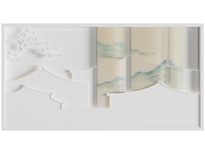 新中式背景墙 展览墙