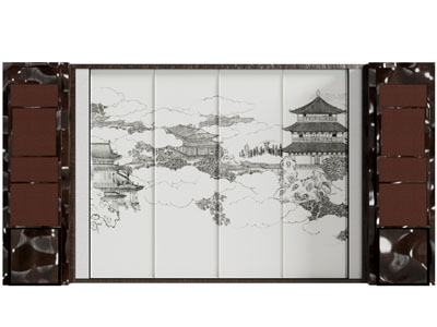 新中式背景墙