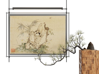 新中式中式挂画 油画 书房挂画 床头挂画 客厅挂画 玄