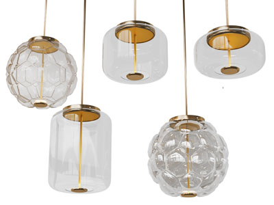 现代玻璃吊灯