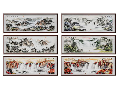 新中式山水装饰挂画
